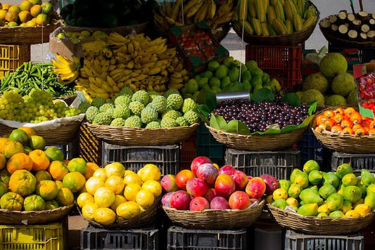A fruit and veggie stand