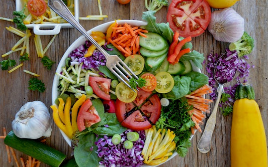 Colorful veggie salad