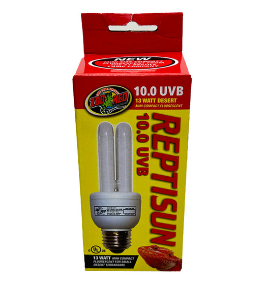 Zoo Med ReptiSun 10.0 UVB Compact Fluorescent Reptile Lamp, 13-Watt