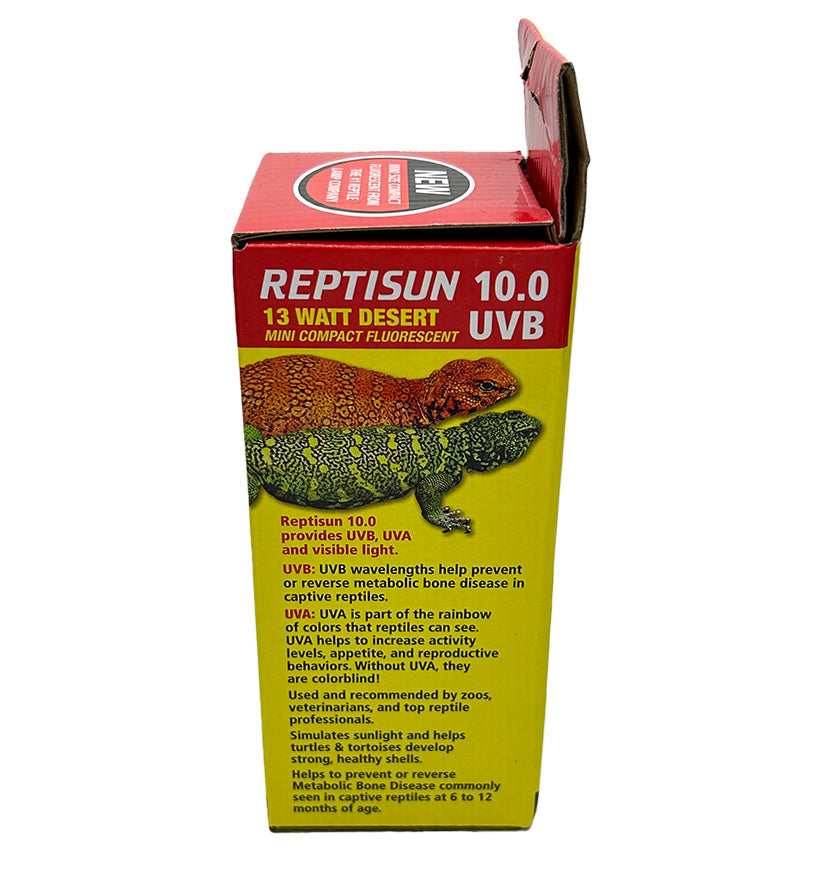 Zoo Med ReptiSun 10.0 UVB Compact Fluorescent Reptile Lamp, 13-Watt
