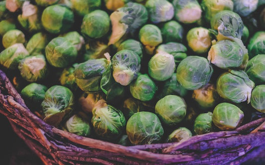 Basket of Brussels sprouts