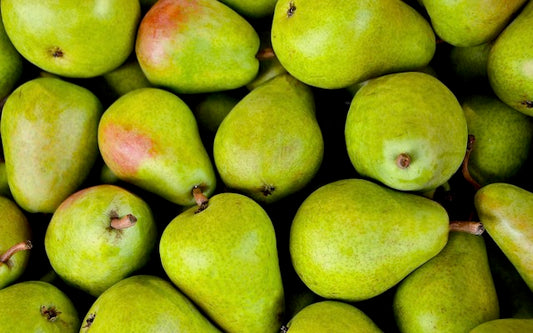 Closeup of bartlett pears